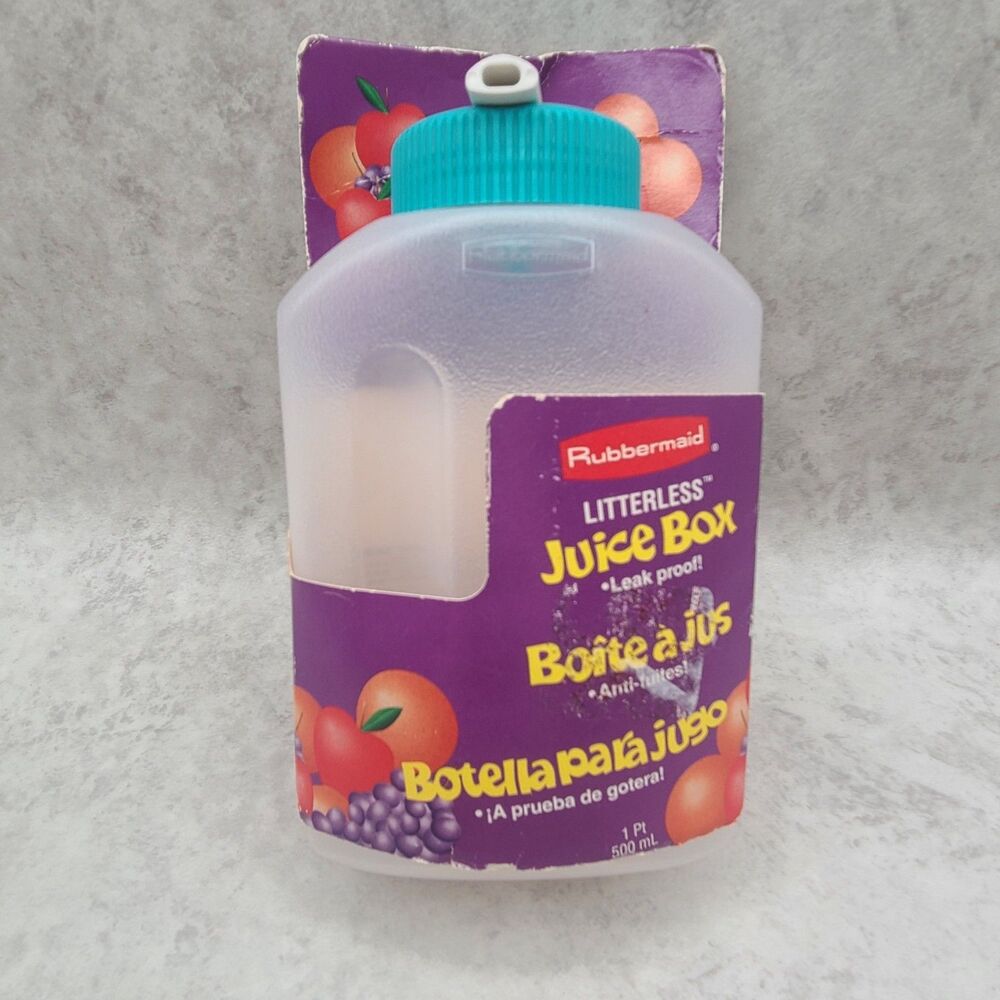 NOS 1994 Rubbermaid 3115 Litterless Juice Box 1 Pint 500mL NEW